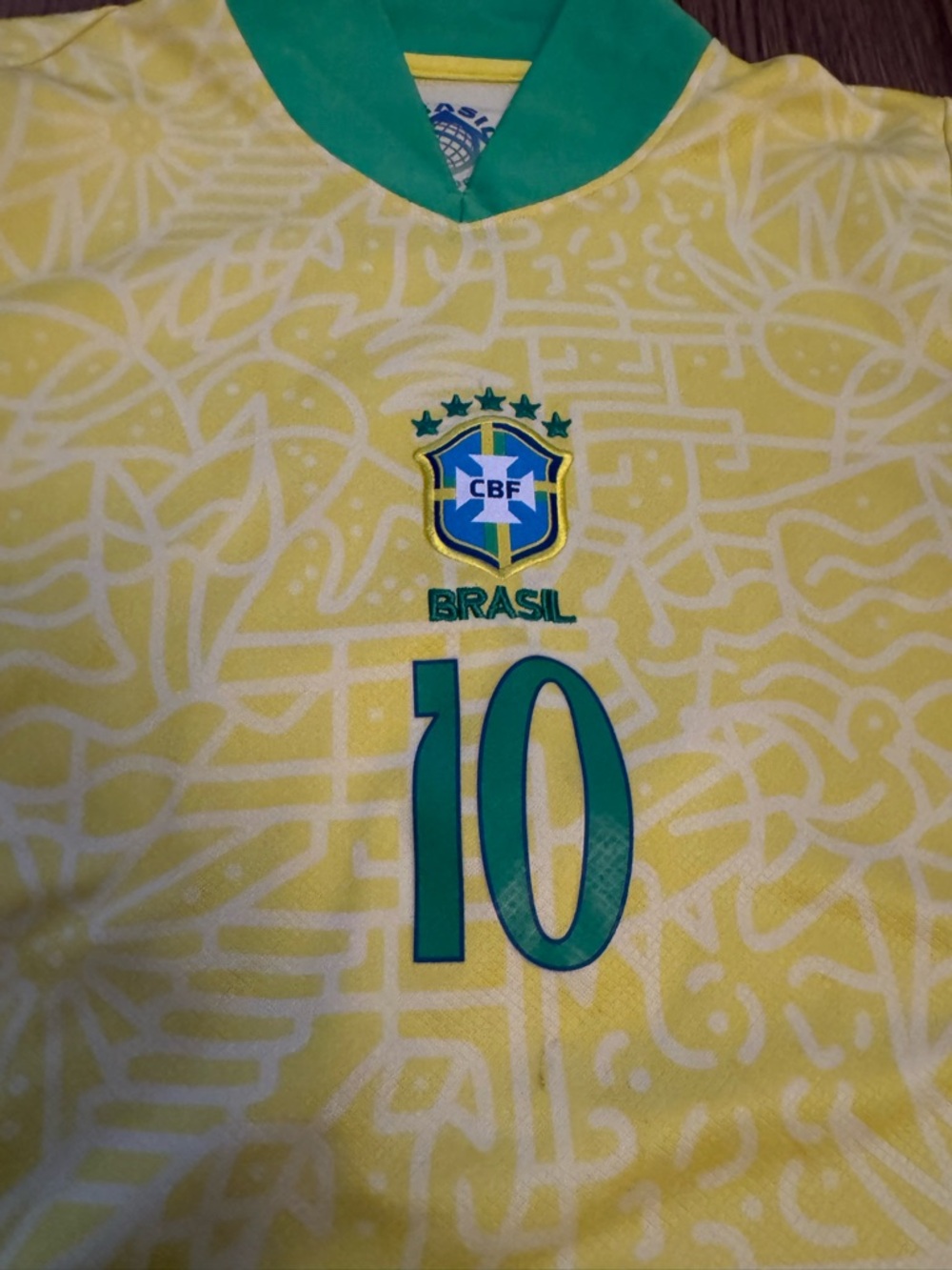Pelé #10 Brazil Yellow & Green Soccer Jersey - Picture 6 of 7